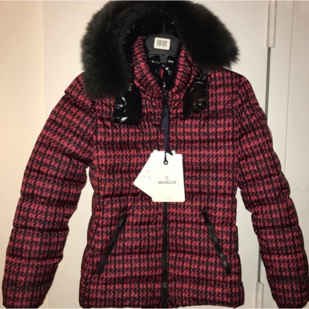 Moncler Bady Fur Printed R&B Jacket Size 1 (XS)
